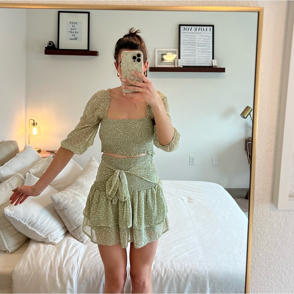 Green two-piece Princess Polly set